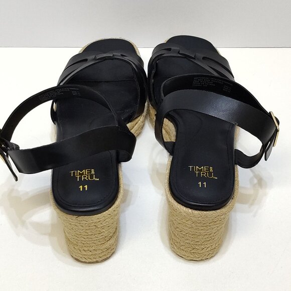 Time and Tru Espadrille Wedge Sandal Strappy Adjustable Ankle Strap Size 11 NWOT - Picture 8 of 11